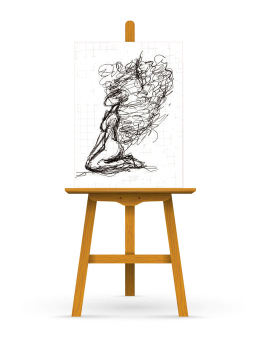 I am me bnw sketch- Canvas Print